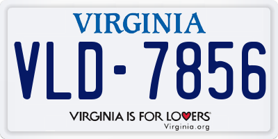 VA license plate VLD7856
