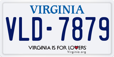 VA license plate VLD7879