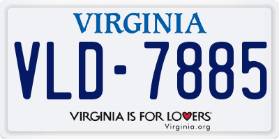 VA license plate VLD7885