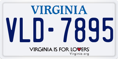 VA license plate VLD7895