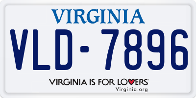 VA license plate VLD7896