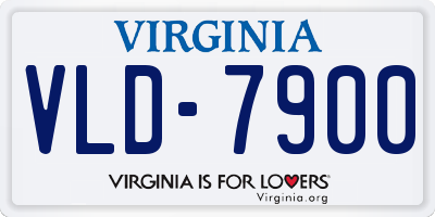 VA license plate VLD7900