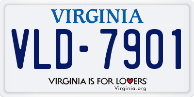 VA license plate VLD7901
