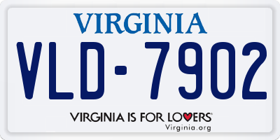 VA license plate VLD7902