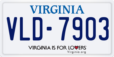 VA license plate VLD7903