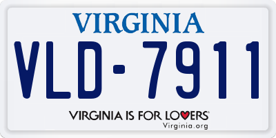 VA license plate VLD7911