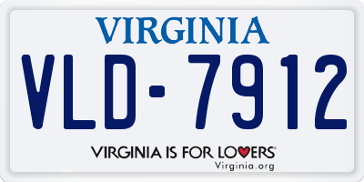 VA license plate VLD7912