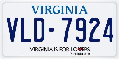 VA license plate VLD7924