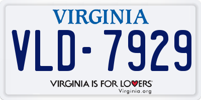 VA license plate VLD7929