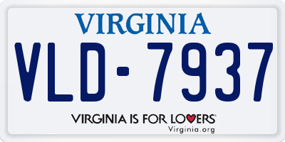 VA license plate VLD7937