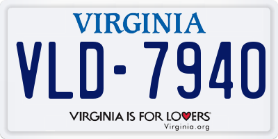 VA license plate VLD7940