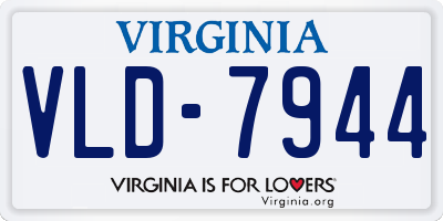 VA license plate VLD7944