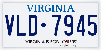 VA license plate VLD7945
