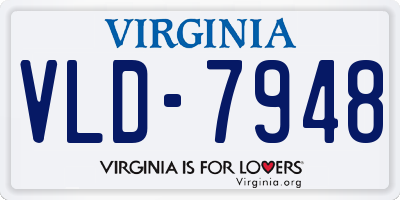 VA license plate VLD7948
