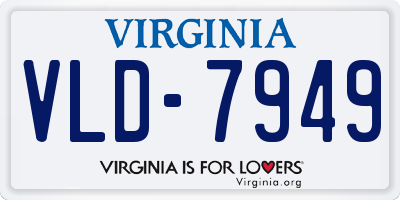 VA license plate VLD7949