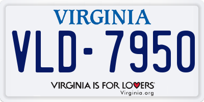 VA license plate VLD7950