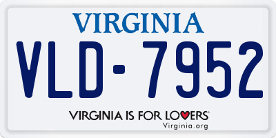 VA license plate VLD7952