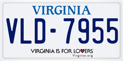 VA license plate VLD7955