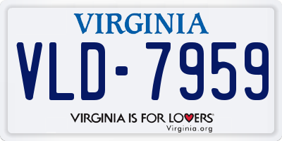 VA license plate VLD7959