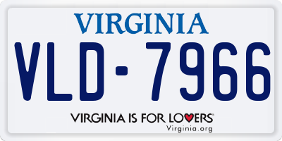 VA license plate VLD7966
