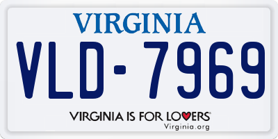 VA license plate VLD7969
