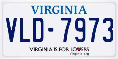 VA license plate VLD7973