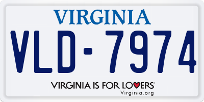 VA license plate VLD7974