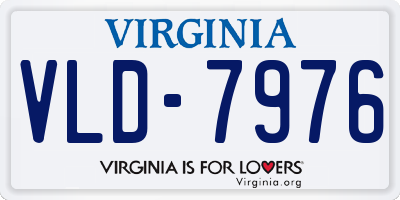 VA license plate VLD7976