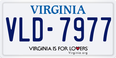 VA license plate VLD7977