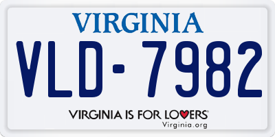 VA license plate VLD7982