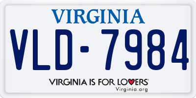 VA license plate VLD7984