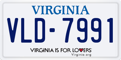 VA license plate VLD7991