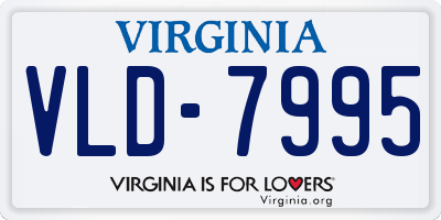 VA license plate VLD7995
