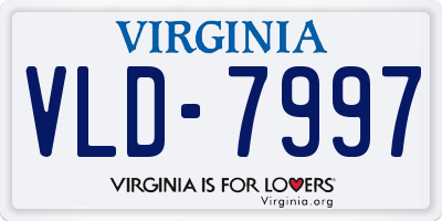VA license plate VLD7997