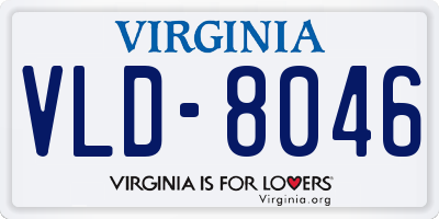 VA license plate VLD8046