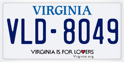 VA license plate VLD8049