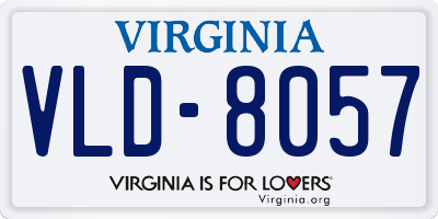 VA license plate VLD8057