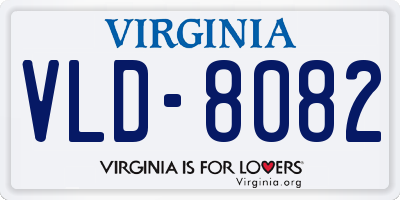 VA license plate VLD8082