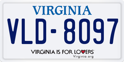 VA license plate VLD8097