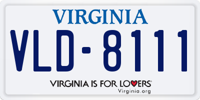 VA license plate VLD8111