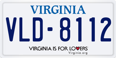 VA license plate VLD8112