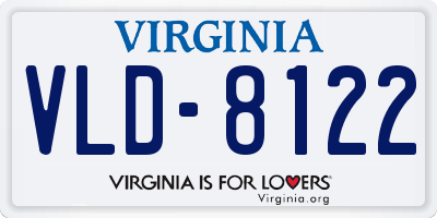 VA license plate VLD8122