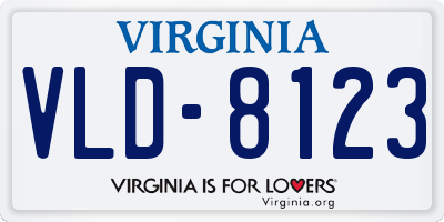 VA license plate VLD8123