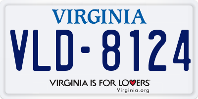 VA license plate VLD8124