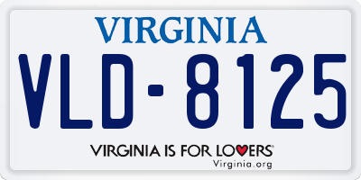 VA license plate VLD8125