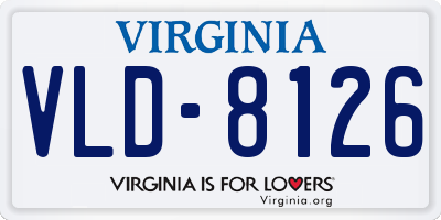 VA license plate VLD8126