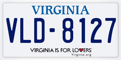 VA license plate VLD8127
