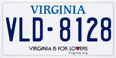 VA license plate VLD8128