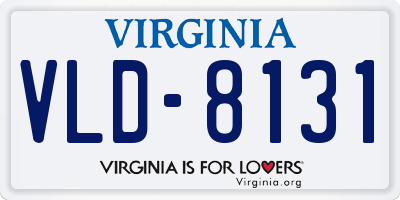 VA license plate VLD8131