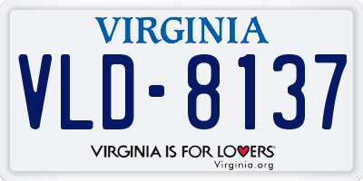 VA license plate VLD8137